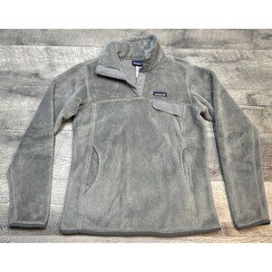 Patagonia Jacket Women XS Gray Fleece Snap T Pullover Sweater Hiking Outdoor Y2K